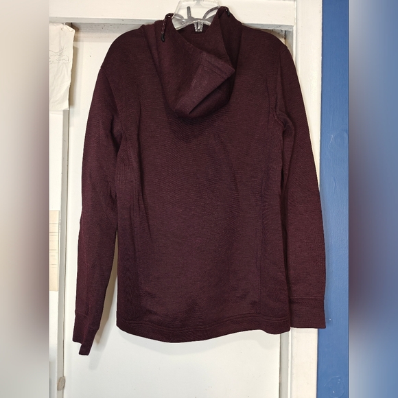 Burgundy Full-Zip performance hoodie Sz S/P - Picture 2 of 5